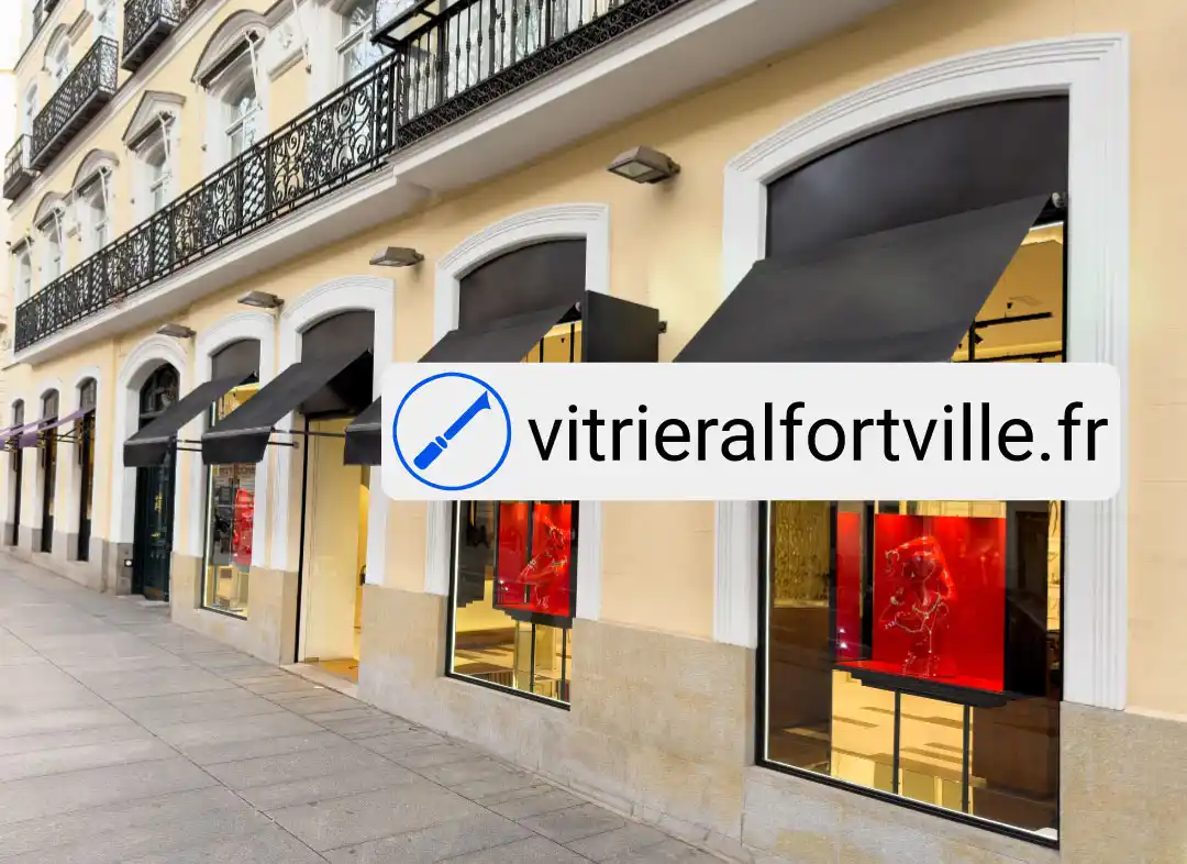 Façade vitrine de magasin en aluminium sur mesure à Alfortville